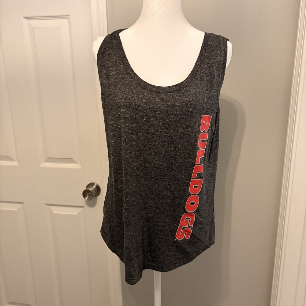 Columbia Sportswear UGA Omni-Wick Cades Cape Tank Med Heathered Gray Dawgs EUC